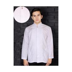 Kembar Baju Koko Pria Farel Bordir Putih