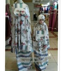 Kembar Couple Set Stelan Mukena Ibu Dan Anak Flow - Tosca
