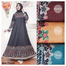 Kembar Gamis Maxi Dress Sarah- Black (No Pasmina )