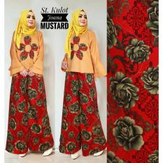 Kembar Stelan Celana Kulot Plus Blouse Joana Kuning Mustard No Pasmina
