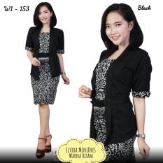 Kembar Stelan Kebaya Minidres Elvira Warna Hitam
