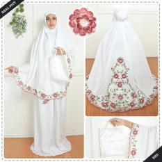 Kembar Stelan Mukena Dahlia Bordir Maroon