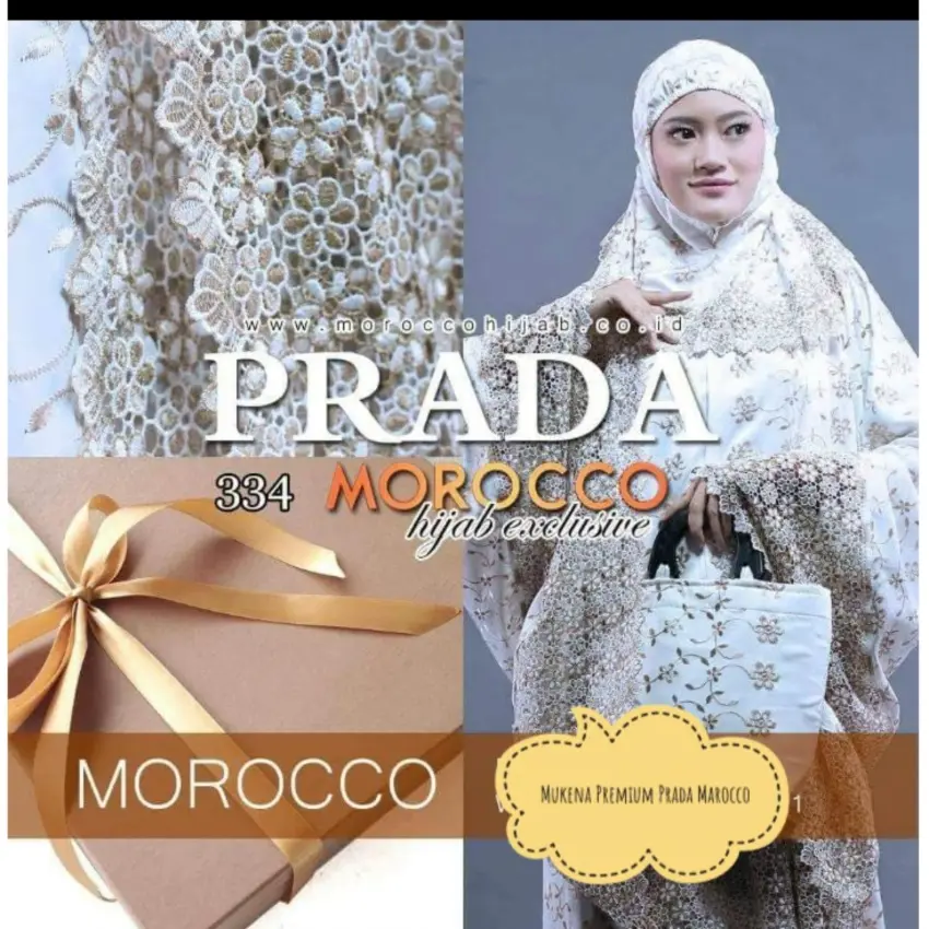 Harga kembar stelan mukena premium marocco waran coklat | HARGALOKA.COM