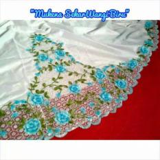 Kembar Stelan Mukena Sekar Wangi Bordir Biru