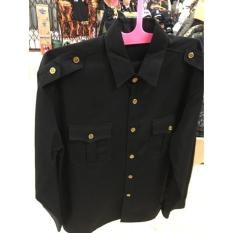 Kemeja / Baju Safari Hitam - Gfygph