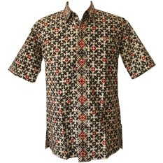 Kemeja Batik Casual Nagarigardja - Motif Kawung Beureum Hideung