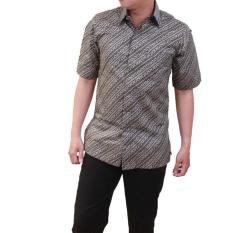 Kemeja Batik Heritage Katun Premium Lurik Slim Fit Pendek - Cdee75