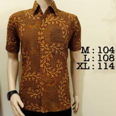 Baju Kemeja Batik Pria Khas Pekalongan Murah Bagus Gold