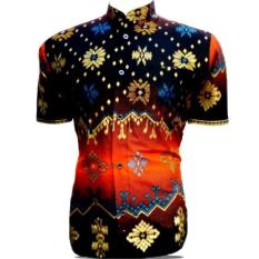 KEMEJA BATIK PRIA MOTIF GRADASI LENGAN PENDEK COCOK BUAT SERAGAM BATIK