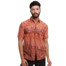 Baju Kemeja Batik Trusmi Pria Lengan Pendek Bahan 100%Katun