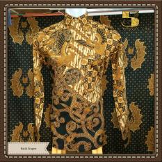 Kemeja batik tulis pola warna alam genesan