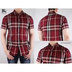 KEMEJA BURBERRY BRIT IMPOR PREMIUM RED FLAME CLASSIC CHECK BEST PRICE - 5Gnqdm