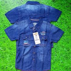 Kemeja denim anak merk hotwheels original branded size 4 dan 6