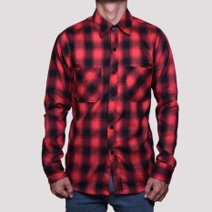 Kemeja Flanel Pria - Merah Hitam