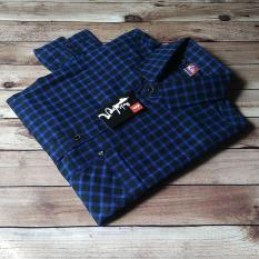 Kemeja Flanel pria/kemeja flanel biru/kemeja casual pria