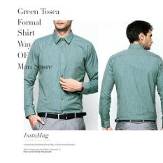 Kemeja Formal Hijau Tosca Pria Original Jerry Moss Kemeja Kerja - Byolan