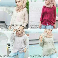 Kemeja Hijab / Baju Menyusui Murah : Davina Top