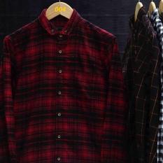 Kemeja Mens Flanel Akbar Distro - Red Big Box 004