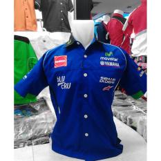 Kemeja MotoGP Yamaha Movistar Biru import
