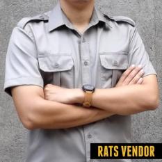 Kemeja Outdoor / Lapangan / Gunung / Pdl Lengan Pendek Warna Beige - Ab5cec