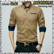 Kemeja Pria Andreas Khaki New