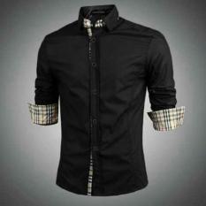 Kemeja Pria BERRY Black Combi Burberry - Ep8swb