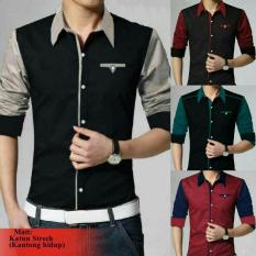 Kemeja Pria Excel Hitam Maroon Formal Blazer Jaket Celana Kain Levis - K3sria