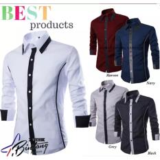Kemeja Pria Silm Fit Warna Hitam Dan Abu Pakaian Pria Terbaru Harga Murah Baju Kemeja Kerja, Kantor Baju Pria Kemeja Resmi Kemeja Pria Harga Murah Model Kemeja Pria Keren