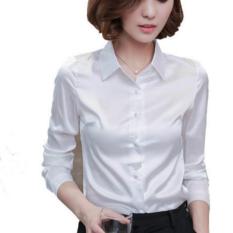 KEMEJA PUTIH POLOS LENGAN PANJANG WANITA