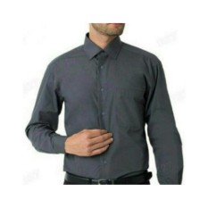 Kemeja Slimfit Formal Lengan Panjang Abu Tua Abu Abu / Baju Kerja Pria Cowok Kantor Bisnis Formal / Baju Alisan Lengan Panjang Slimfit / Baju Casual Pria - Kuliah Kampus