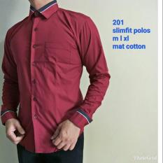 Kemeja Slimfit Polos Lengan Panjang Kemeja Pria Kemeja Model Alisan Terkini