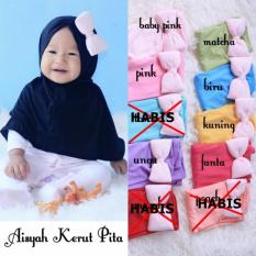 Kerudung Anak Bayi Aisyah Kerut Pita / Jilbab Anak Bayi / Jilbab Bayi / Hijab Pashmina Instan Anak