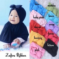 Kerudung Anak Bayi Zafira Ribbon / Jilbab Anak Bayi / Jilbab Bayi / Hijab Pashmina Instan Anak