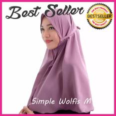 Kerudung Hijab Jilbab Instan Simple Syari Khimar Wolfis Wolvis Wolpeach