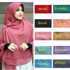 Kerudung Hijab Jilbab Instan Syari Khimar Pet Sifon PoloS