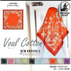 Kerudung Hijab Jilbab Segi empat Umama Katun Voal Motif