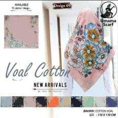 Kerudung Hijab Jilbab Segi empat Umama Voal Katun Motif
