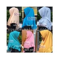 KERUDUNG HIJAB SEGIEMPAT REMPEL POLOS DIAMONDCON SQUARE RAMPLE