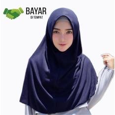 Kerudung Jilbab Hijab Murah Khimar Najwa Instan Murah Grosir - Navy