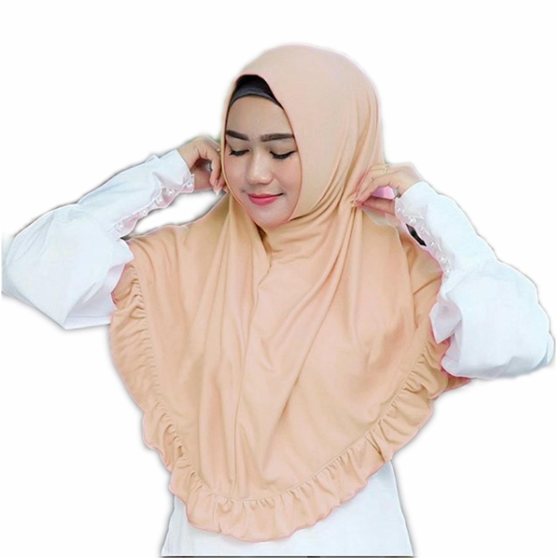 Kerudung Jilbab Hijab Murah Khimar Najwa Rempel Instan Murah Grosir Jilbab Rempel Lipit