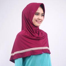 Kerudung Mezora - Bergo Pareeshika warna Magenta