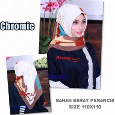 Kerudung segi empat terlaris dan termurah bahan serat perancis motif terbaru ZENITH ukuran 110 x110
