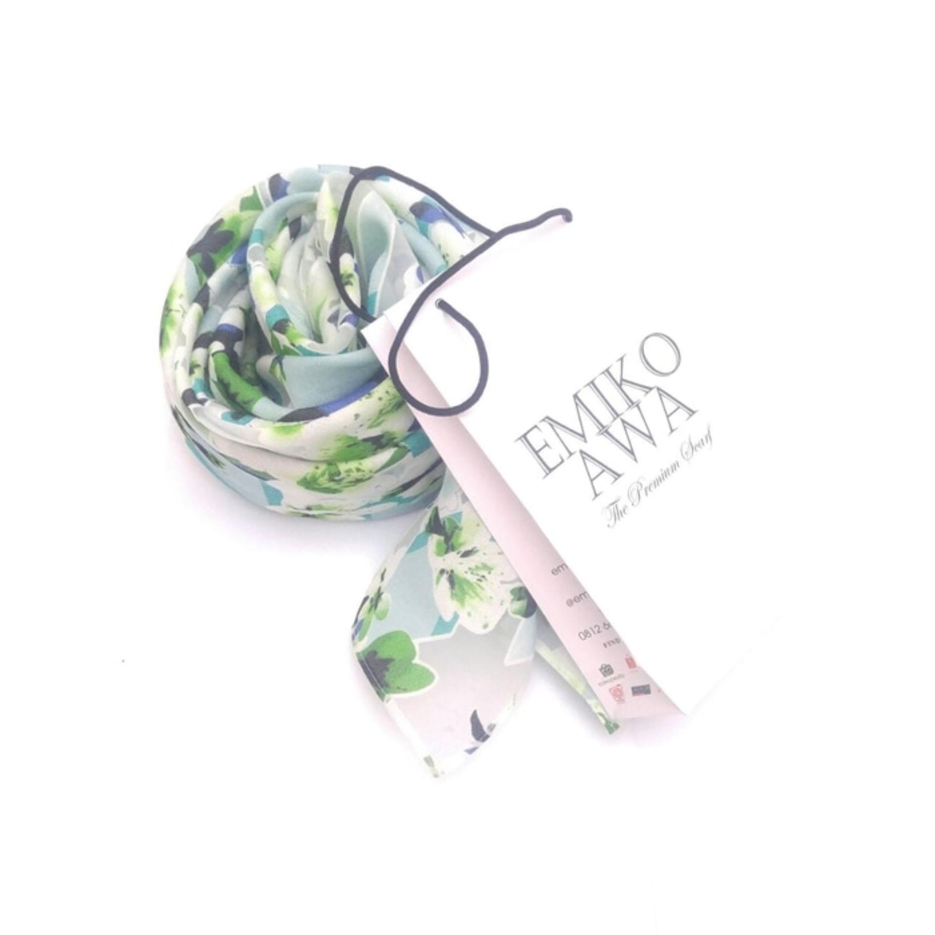 Kerudung Segiempat Motif Zigreen / Hijab / Jilbab / Emikoawa