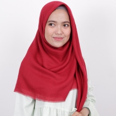 Kerudung Segiempat Rawis Zoya - Kerudung Unvinised Swarovsky Maroon