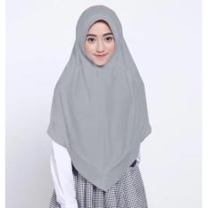 Kerudung Sekolah - Bergo Juara - Abu Muda