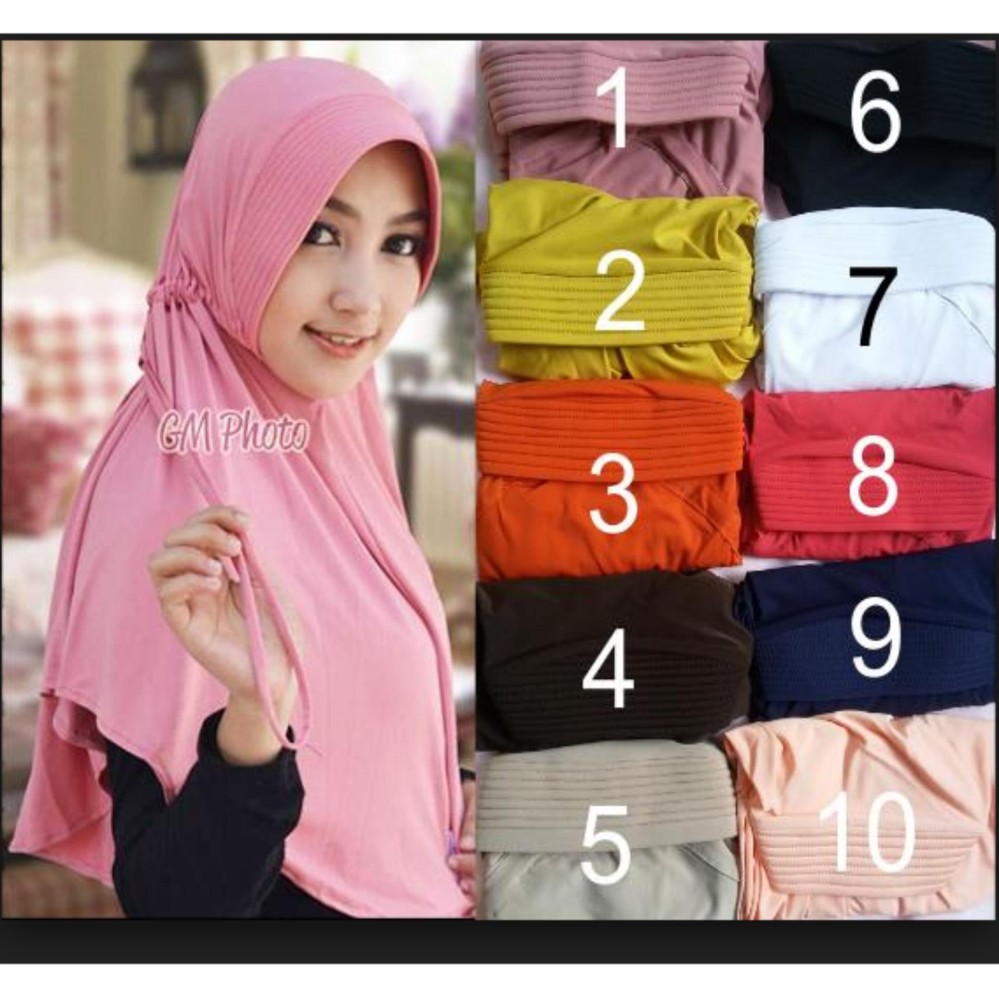 Kerudung Serut Jilbab Hijab Murah Khimar Najwa Instan Murah Grosir Jilbab 