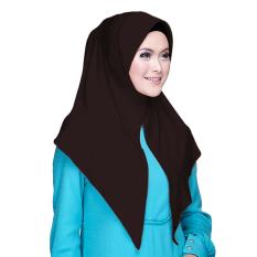 Kerudung Zoya - Alia HL Casual warna Dark Brown