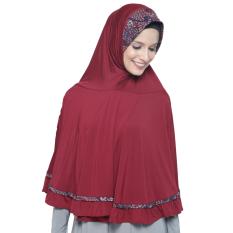 Kerudung Zoya - Bergo Eva Brunia Maroon