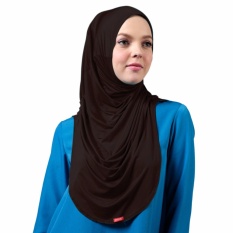Kerudung Zoya - Bergo Naya warna Dark Brown