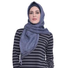 Kerudung Zoya Pashmina - Denim Lace Tassel